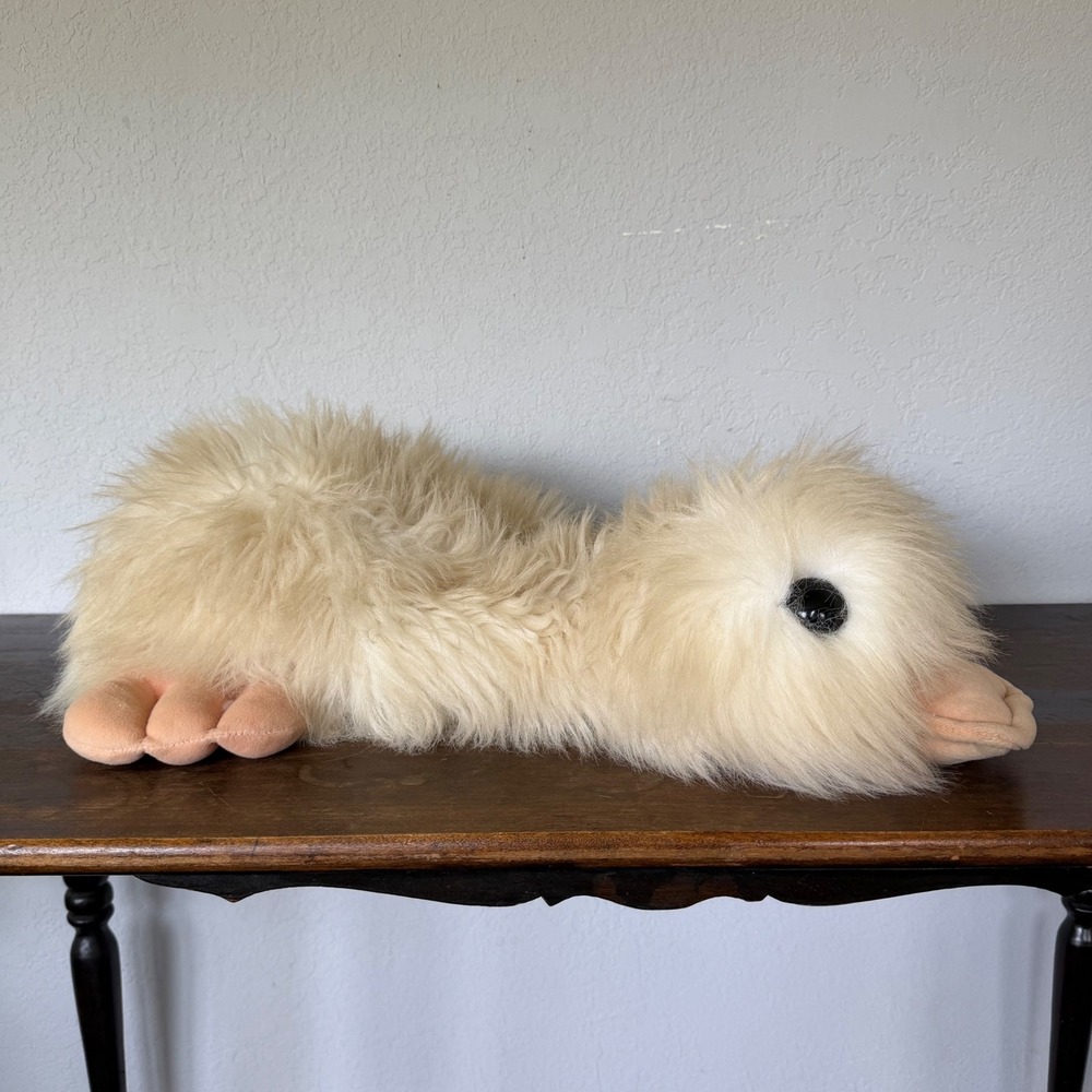 Ganz Heritage Collection Googles Duck Goose Platypus Plush White Cream Fuzzy 24"